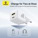 Мережевий зарядний пристрій Baseus Palm Fast Charger C+U 30W EU Moon White P1011160A213-00 фото 8