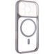 Чохол TPU+PC GETMAN Moon Clear with MagSafe для Apple iPhone 16 Pro (6.3") Grey 656-08467 фото 1