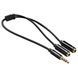 Аудиокабель UGREEN AV141 3.5mm Male to 2 Female Audio Cable ABS Case Black UGR-30620 фото 3