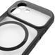 Чохол TPU+PC GETMAN Moon Clear with MagSafe для Apple iPhone 16 (6.1") Black 656-08417 фото 5