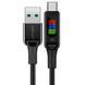 Кабель ACEFAST C7-04 USB to Type-C 3A, 1.2m, nylon, zinc connectors, LED, Black 6974316282785 фото 1