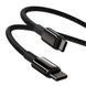 Кабель Baseus Tungsten Gold Fast Charging Type-C to Type-C 100W (1m) Black CATWJ-01 фото 9