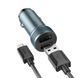 Автомобильное зарядное устройство HOCO Z49 Level dual port car charger set(Micro) Metal Gray 656-00359 фото 3