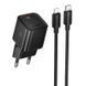 СЗУ Hoco N66 Ingenious PD35W (1USB-C) + кабель Type-C to Lightning Black ILSO-00000081814-1 фото 1