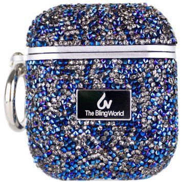 TPU чехол Bling World Rock Diamond для наушников AirPods 1/2 Синий 203-00293 фото