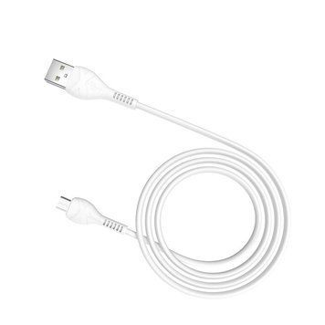Кабель HOCO X37 USB to Micro 2.4A, 1m, PVC, PVC connectors, White 6931474710505 фото