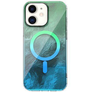 Чехол TPU Shiny Mountain (MagFit) для Apple iPhone 11 (6.1") Green / Blue 555-02941 фото