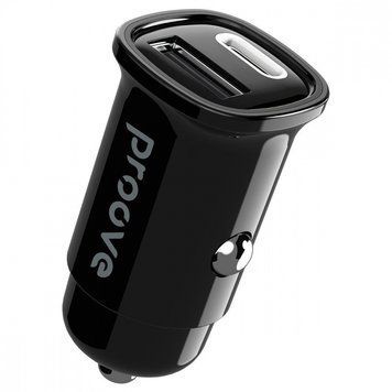Автомобильное зарядное устройство Proove Flash 30W (Type-C + USB) black 656-02606 фото
