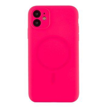 Чехол Glow Silicone Case Full Camera with Magsafe для iPhone 11 Hot pink 214-03973 фото