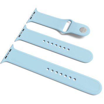 Силіконовий ремінець для Apple Watch Sport Band 38/40/41/42mm(ser.10) (S/M & M/L) 3pcs Lilac Blue 212-01199 фото