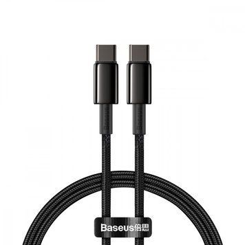 Кабель Baseus Tungsten Gold Fast Charging Type-C to Type-C 100W (1m) Blue P10319800321-03 фото