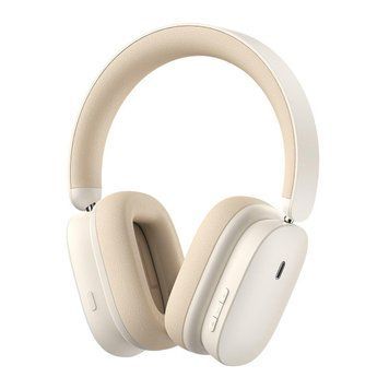 Наушники Baseus Bowie H1 Noise-Cancellation Wireless Headphones Creamy-White 656-00853 фото