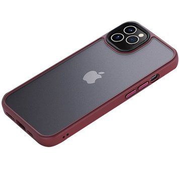 TPU+PC чехол Metal Buttons для Apple iPhone 12 Pro Max (6.7") Бордовый 777-08349 фото