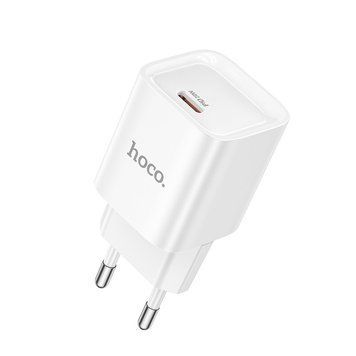 Сетевое зарядное устройство HOCO C146A Charm single port PD20W charger (EU) White 6942007630245 фото