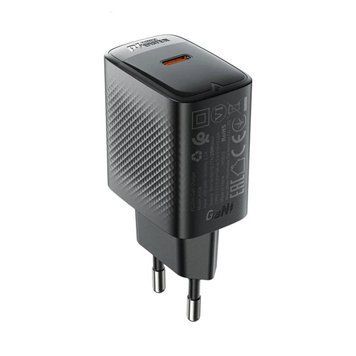 Сетевое зарядное устройство ACEFAST A104 PD25W GaN single USB-C charger Black 656-01277 фото