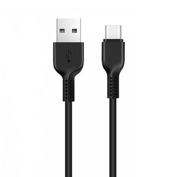 Кабель HOCO X13 USB to Type-C 3A, 1m, PVC, PVC connectors, Black 6957531061182 фото