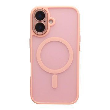 Чохол TPU+PC Magnetic Matte Camera Lens with Magsafe для iPhone 16 Pink 757-00337 фото
