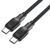 Кабель ACEFAST C10-03 Type-C to Type-C 3A, 60W, 1.2m, silicone, zinc connectors, Black 6974316283119 фото