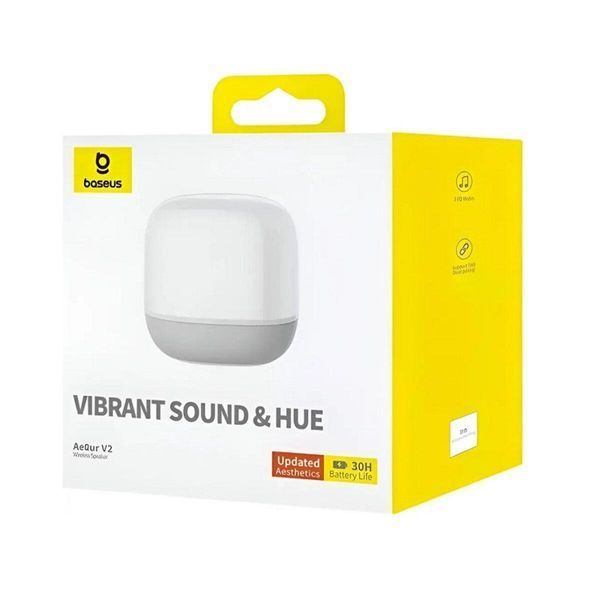 Портативная колонка Baseus AeQur V2 Wireless Speaker Moon White 656-01680 фото