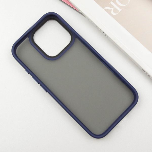 TPU+PC чехол Metal Buttons для Apple iPhone 16 Pro (6.3") Синий 777-08249 фото