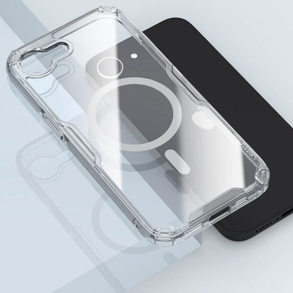 TPU чехол Nillkin Nature Pro Magnetic для Apple iPhone 16e\17e (6.1") Transparent 777-08022 фото