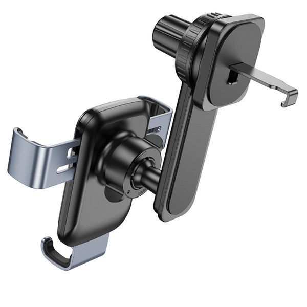 Тримач для мобільного BOROFONE BH94 Warrior gravity car holder(air outlet) Black Metal Gray 656-00467 фото