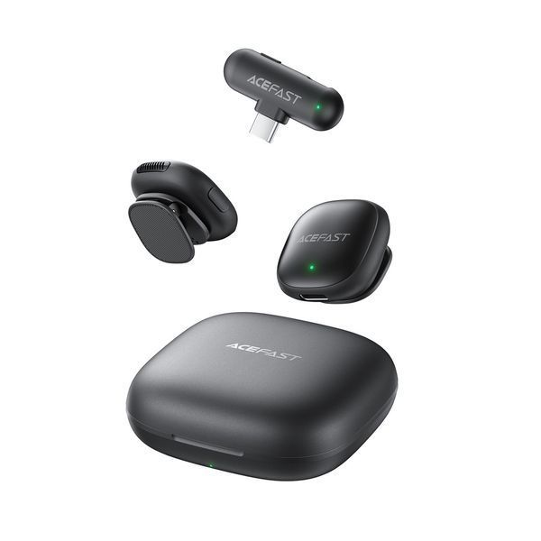 Бездротова мікрофонна система ACEFAST R1 dual-mic (Type-C) Black 6974316284895 фото