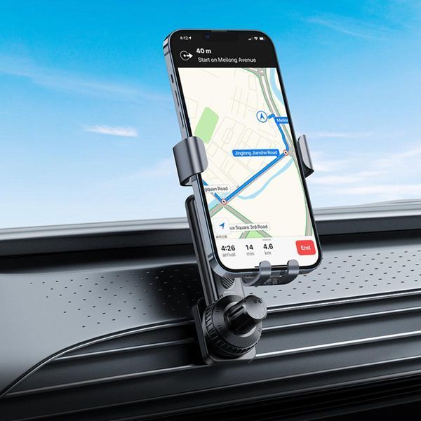 Тримач для мобільного BOROFONE BH94 Warrior gravity car holder(air outlet) Black Metal Gray 656-00467 фото