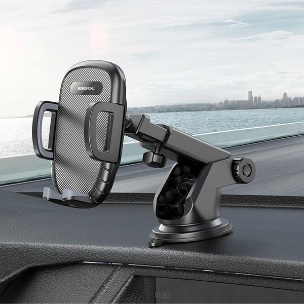 Автотримач для телефона BOROFONE BH53 Windy Console car holder Black Grey 6931474751867 фото
