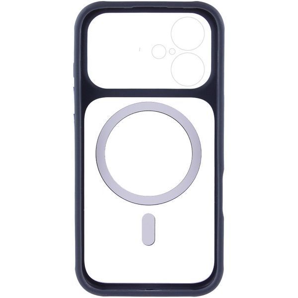 Чохол TPU+PC GETMAN Moon Clear with MagSafe для Apple iPhone 16 (6.1") Blue 656-08418 фото