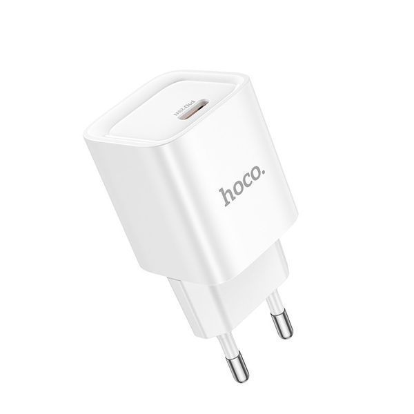 Мережевий зарядний пристрій HOCO C146A Charm single port PD20W charger (EU) White 6942007630245 фото