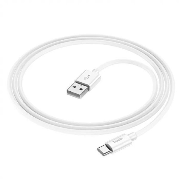Кабель HOCO X87 Magic silicone charging data cable for Type-C White 6931474783240 фото