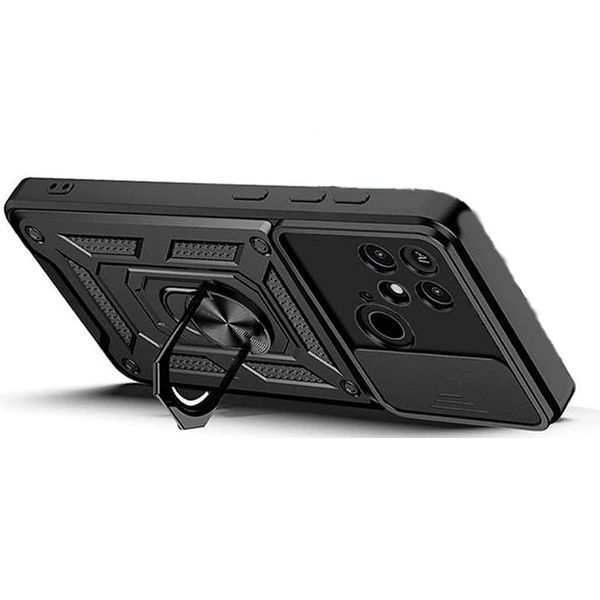 Ударостійкий чохол Camshield Serge Ring для Xiaomi Redmi 10C Black 777-04601 фото