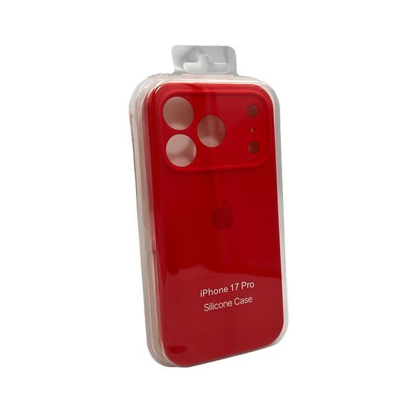 Силіконовий чохол з закритою камерою для iPhone 17 Pro Red 666-04241 фото