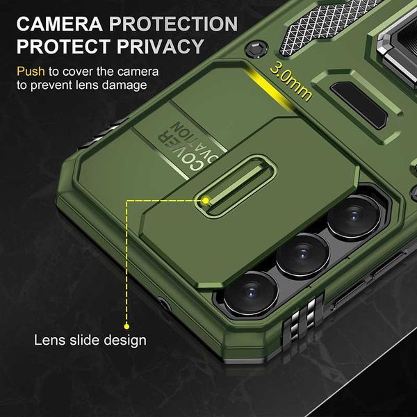 Ударостійкий чохол Camshield Army Ring для Samsung Galaxy S21+ Army Green 777-05057 фото