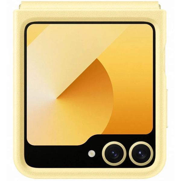 Кожаный чехол Leather Case для Samsung Galaxy Z Flip6 Yellow 555-03221 фото