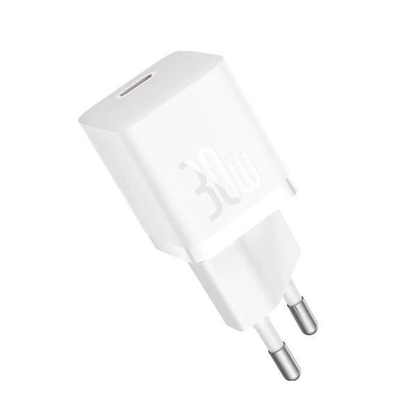 Мережевий зарядний пристрій Baseus GaN5 Fast Charger(mini) 1C 30W EU White CCGN070502 фото