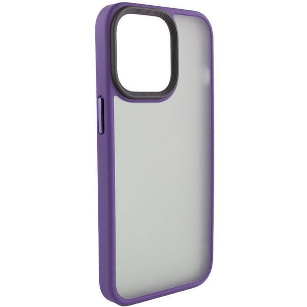 TPU+PC чохол Metal Buttons для Apple iPhone 14 Pro (6.1") Темно-фиолетовый 777-08299 фото
