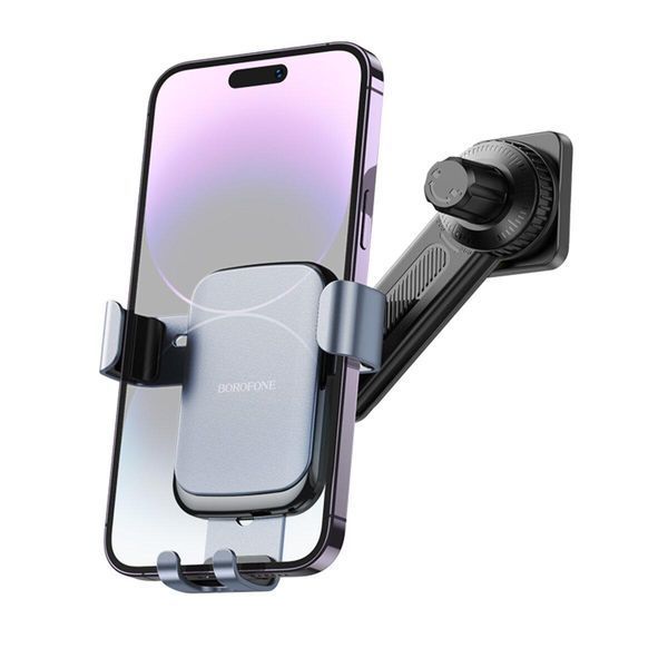 Тримач для мобільного BOROFONE BH94 Warrior gravity car holder(air outlet) Black Metal Gray 656-00467 фото