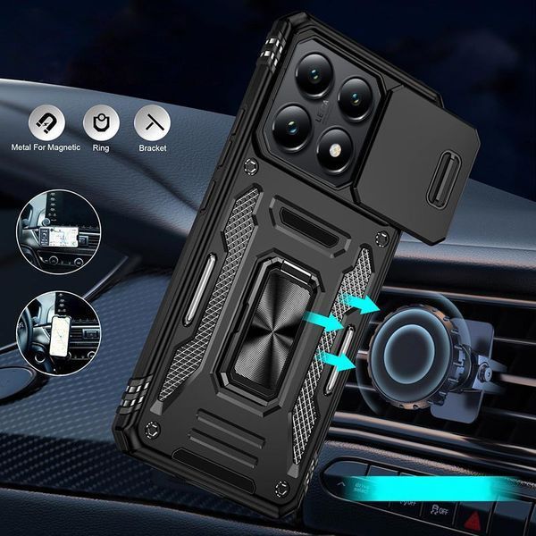 Ударопрочный чехол Camshield Army Ring для Xiaomi 14T Pro Black 777-04957 фото