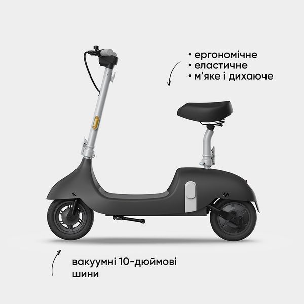 Електросамокат з сидінням OKAI Ceetle PRO EA10C Black 10', 350(900)W, 25Km/h, 10.4Ah, 55Km, 20%, NFC, App, 29kg EA10C-B фото
