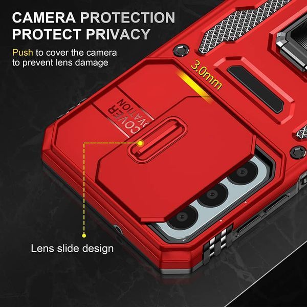Ударостійкий чохол Camshield Army Ring для Samsung Galaxy M23 5G / M13 4G Red 777-05107 фото