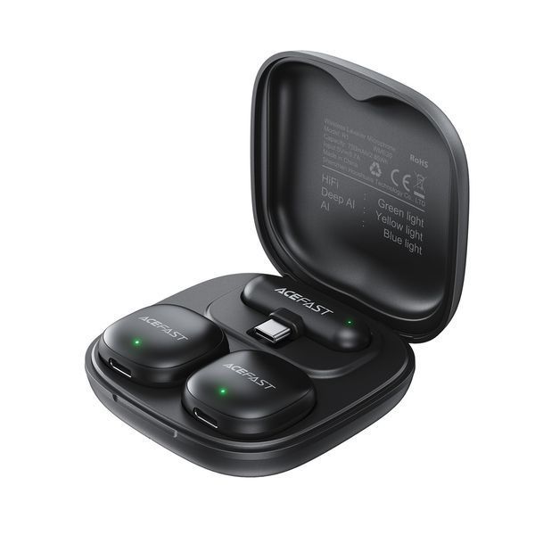 Бездротова мікрофонна система ACEFAST R1 dual-mic (Type-C) Black 6974316284895 фото
