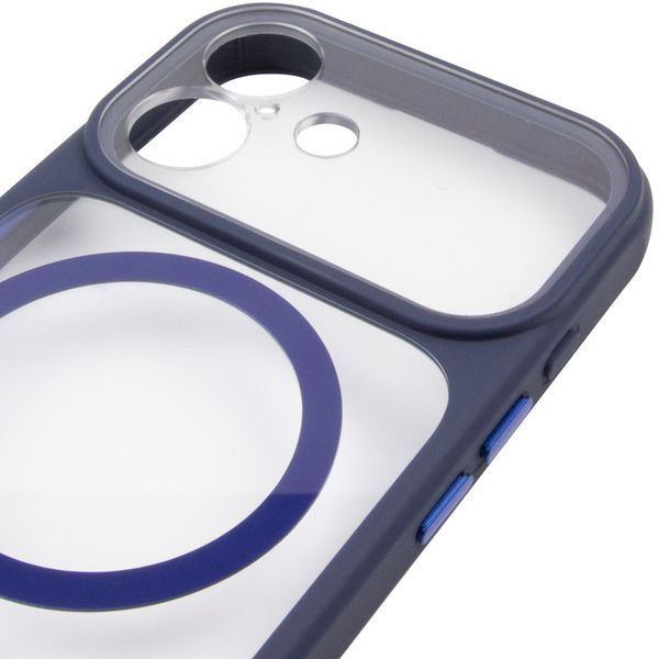 Чохол TPU+PC GETMAN Moon Clear with MagSafe для Apple iPhone 16 (6.1") Blue 656-08418 фото