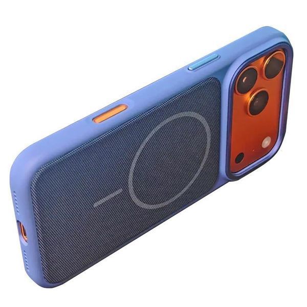 Чехол TPU TechWoven Hybrid with MagSafe для Apple iPhone 16 (6.1") Blue 214-04696 фото