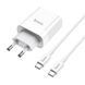 Комплект быстрой зарядки Hoco C80A Rapido Type-C to Type-C PD20W QC3.0 Белый 209-00251 фото 8
