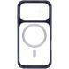 Чохол TPU+PC GETMAN Moon Clear with MagSafe для Apple iPhone 16 (6.1") Blue 656-08418 фото 3
