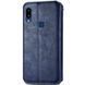 Шкіряний чохол-книжка GETMAN Cubic для Samsung Galaxy A10s Синій 555-01946 фото 2