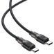 Кабель ACEFAST C10-03 Type-C to Type-C 3A, 60W, 1.2m, silicone, zinc connectors, Black 6974316283119 фото 4