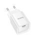 Мережевий зарядний пристрій HOCO C146A Charm single port PD20W charger (EU) White 6942007630245 фото 3